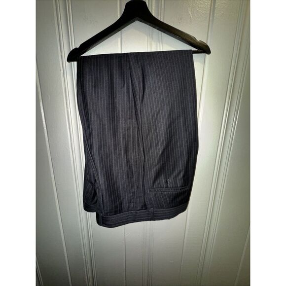 ARMANI COLLEZIONI Suit 46R W40 Good Condition Italy Black Stripes 2 Piece Italy - Picture 7 of 10